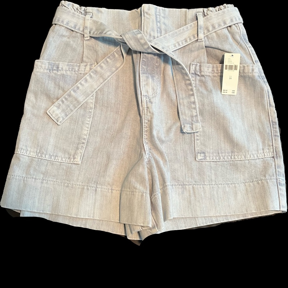 NWT Anthropologie Pilcro Ultra High Rise Paperbag Denim Shorts. Size 28 - Picture 3 of 10